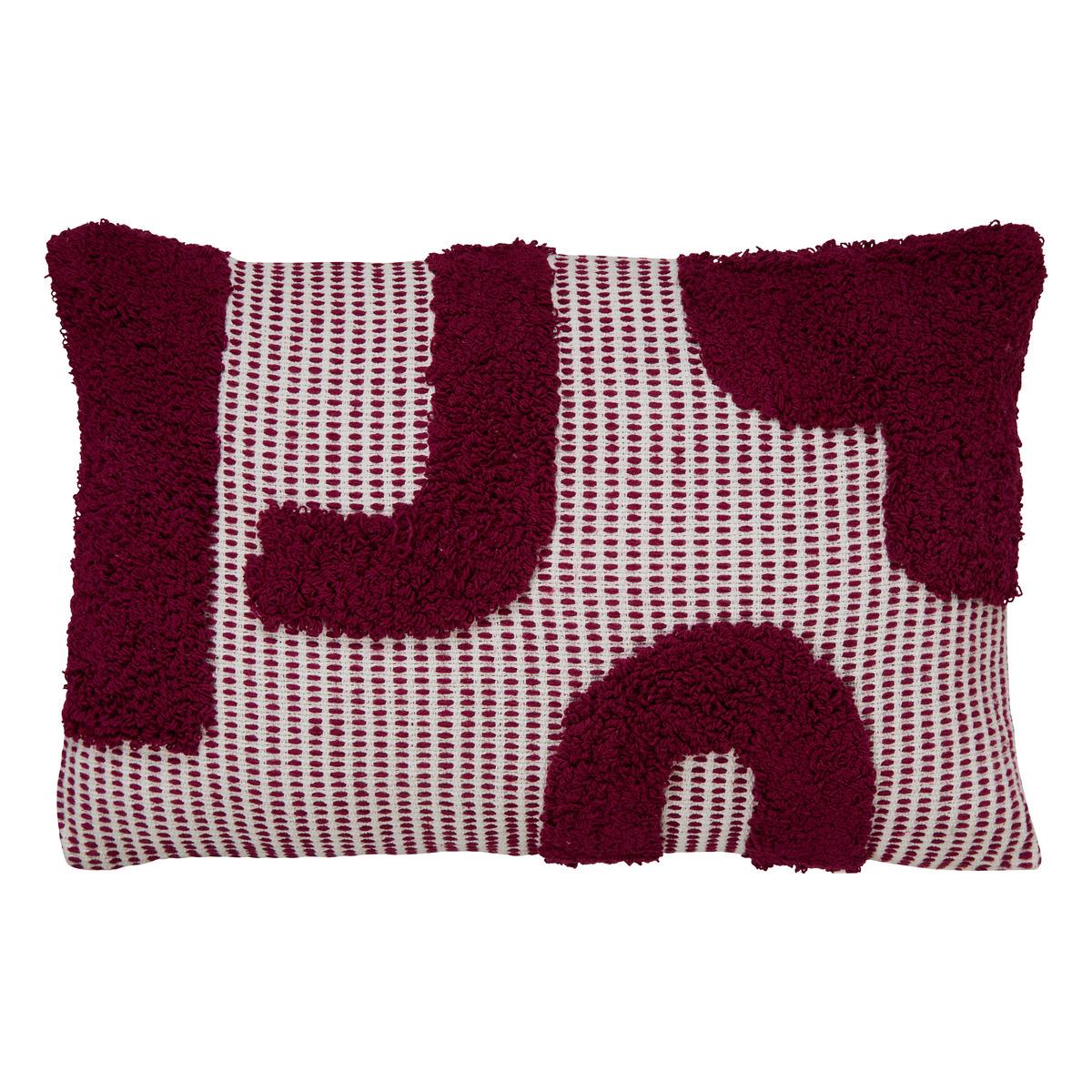 COUSSIN COTON TUFTE POPPY VIOLET 38X58CM