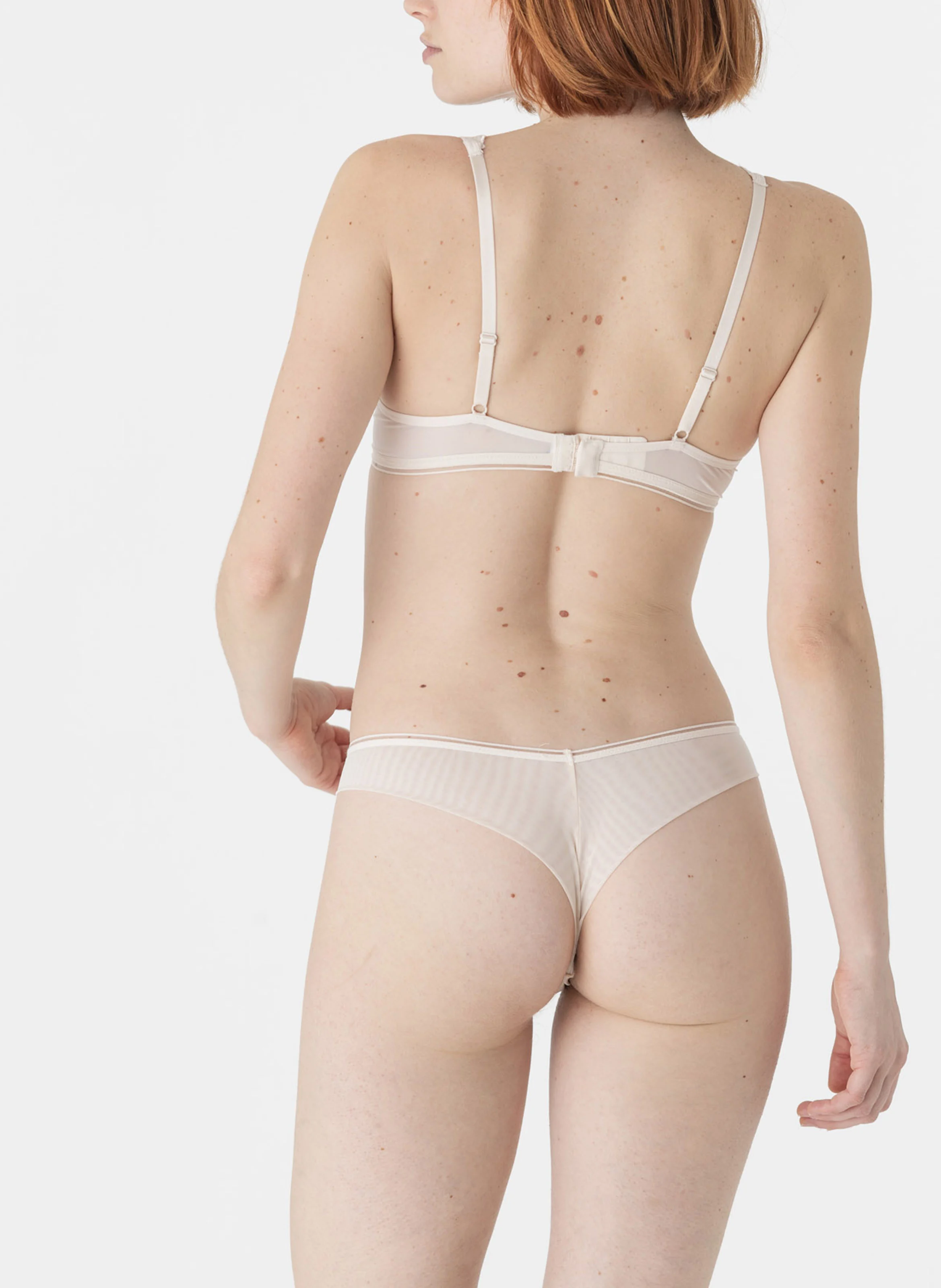 SIN - Tanga brodé| Blanc