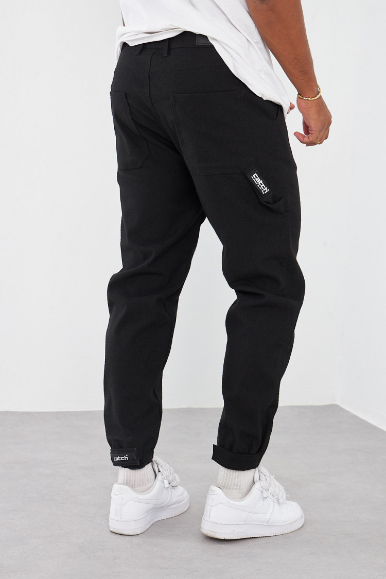 Pantalon texturé noir