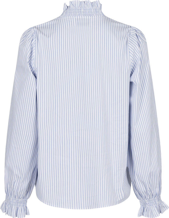 Neo Noir Brielle Stripe Shirt White/light blue