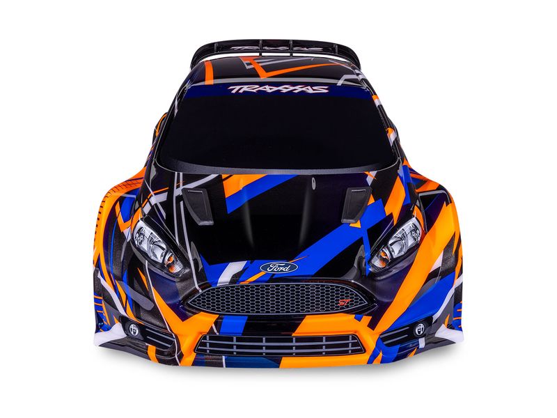 Traxxas Rally Ford Fiesta ST VXL 4WD Orange, ARTR, 1:10 Robustes RC Rallyauto mit 3S Brushless Antrieb