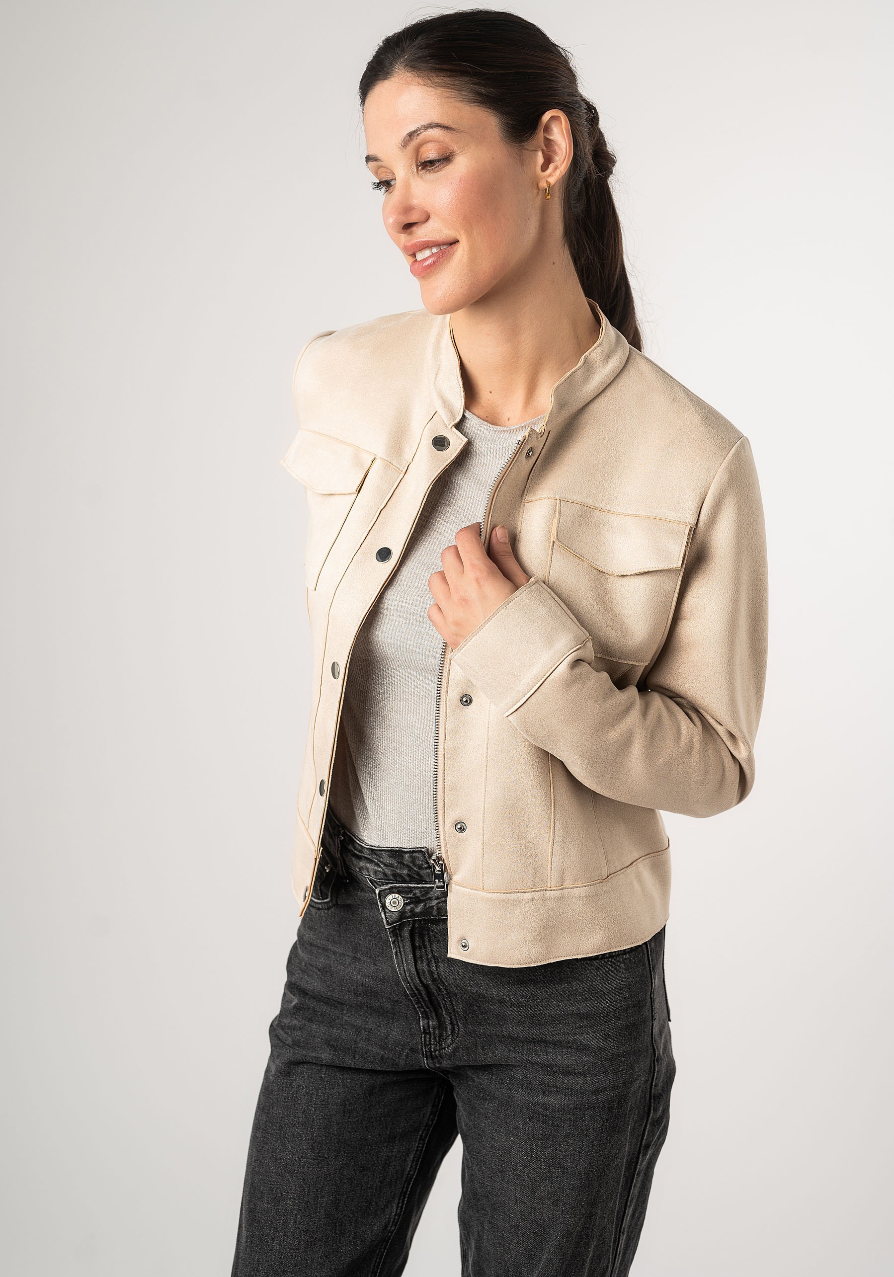 Mauritius Lederimitatjacke »2Wmaryama« in Unifarbe