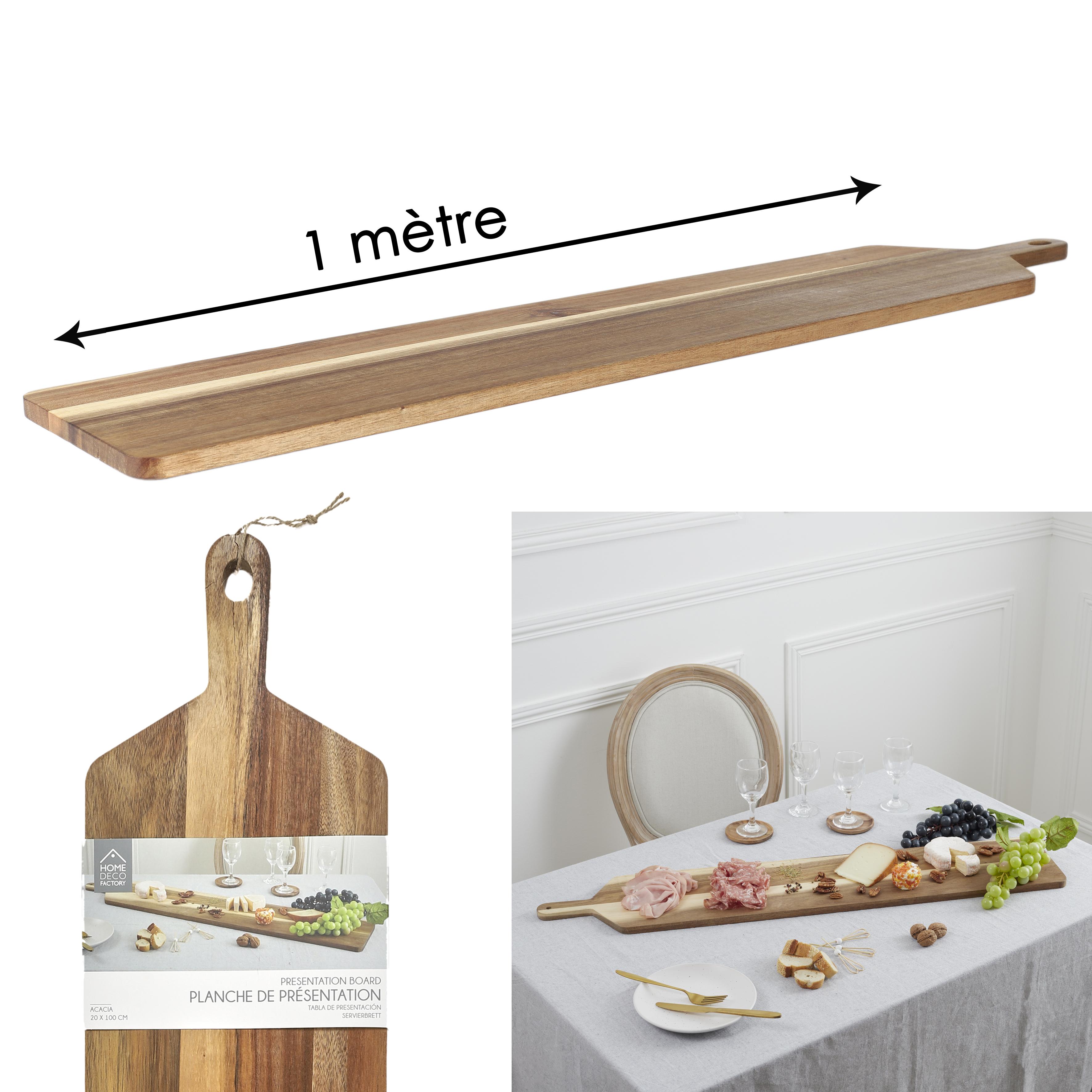 PLANCHE PRESENTATION ACACIA 1M