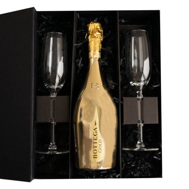 Bottega | Prosecco Gold met glazen | 750 ml