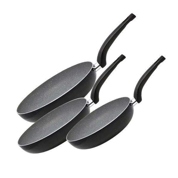 Set de 3 poêles à frire 20 cm + 24 cm + 28 cm Dolomit Elo