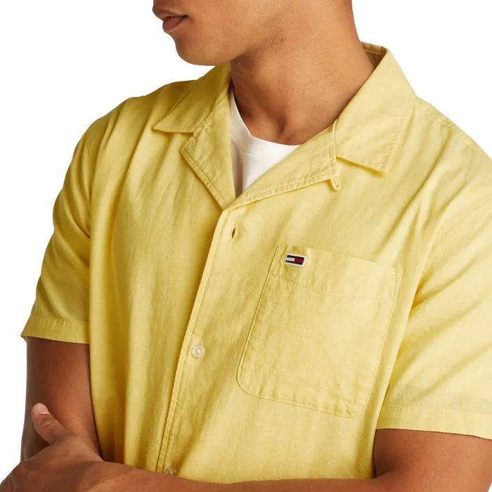 Tommy Hilfiger Regular Fit Linnen Blend SS Overhemd Heren