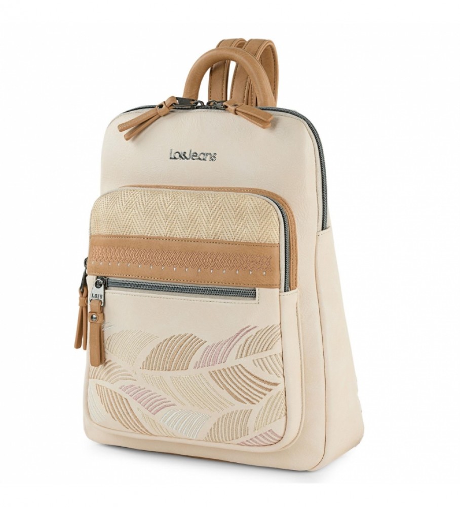 Mochila Lois Galatea bege, marrom