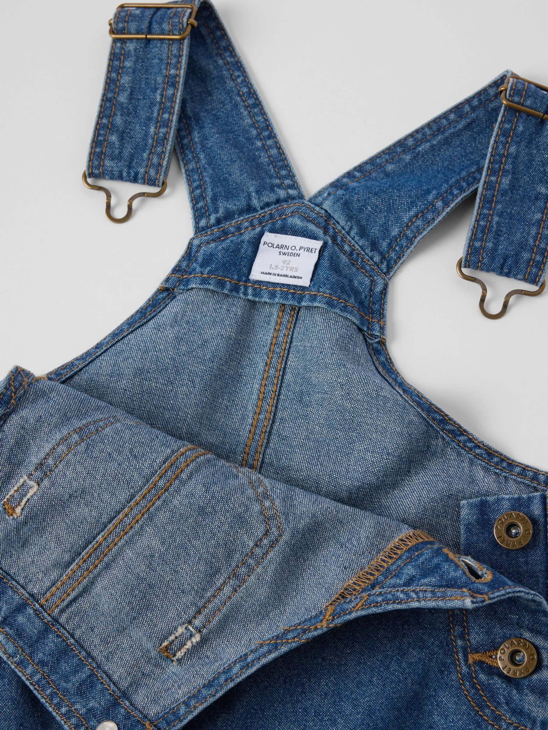 Polarn O. Pyret Cotton Denim Pinafore
