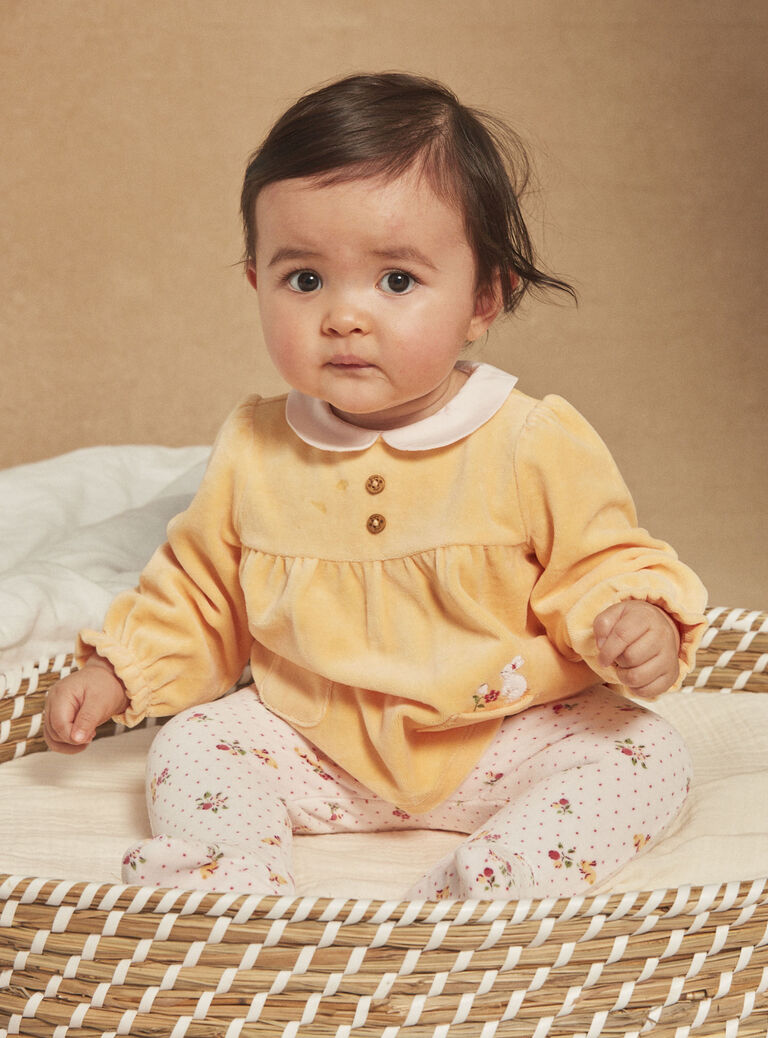 Pyjama mélon et écru