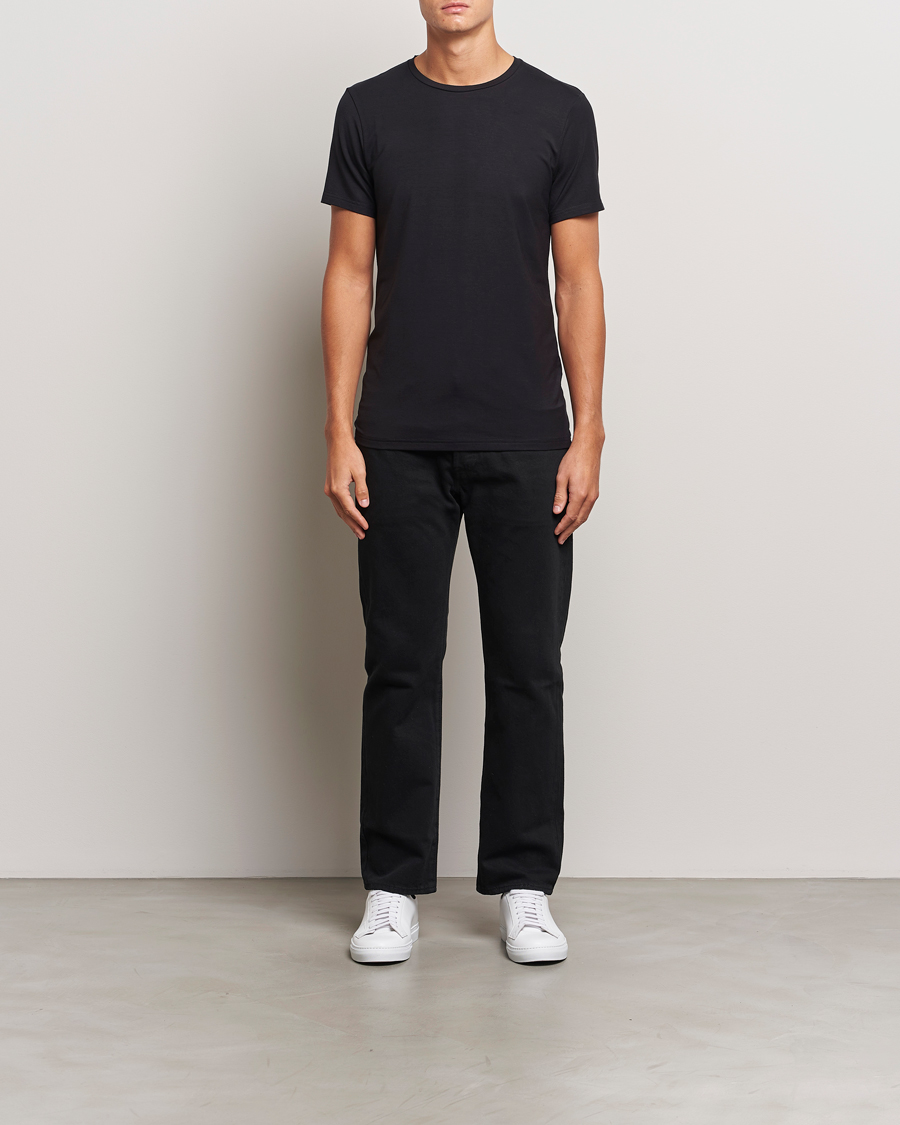 Bread & Boxers Tencel Crew Neck T-Shirt Black