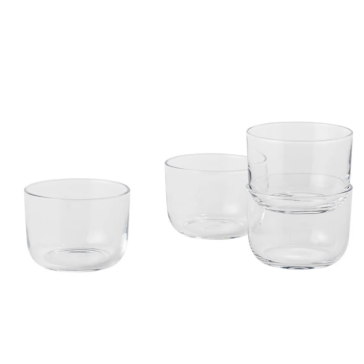 Muuto - Corky Trinkglas (4er-Set), low, clear