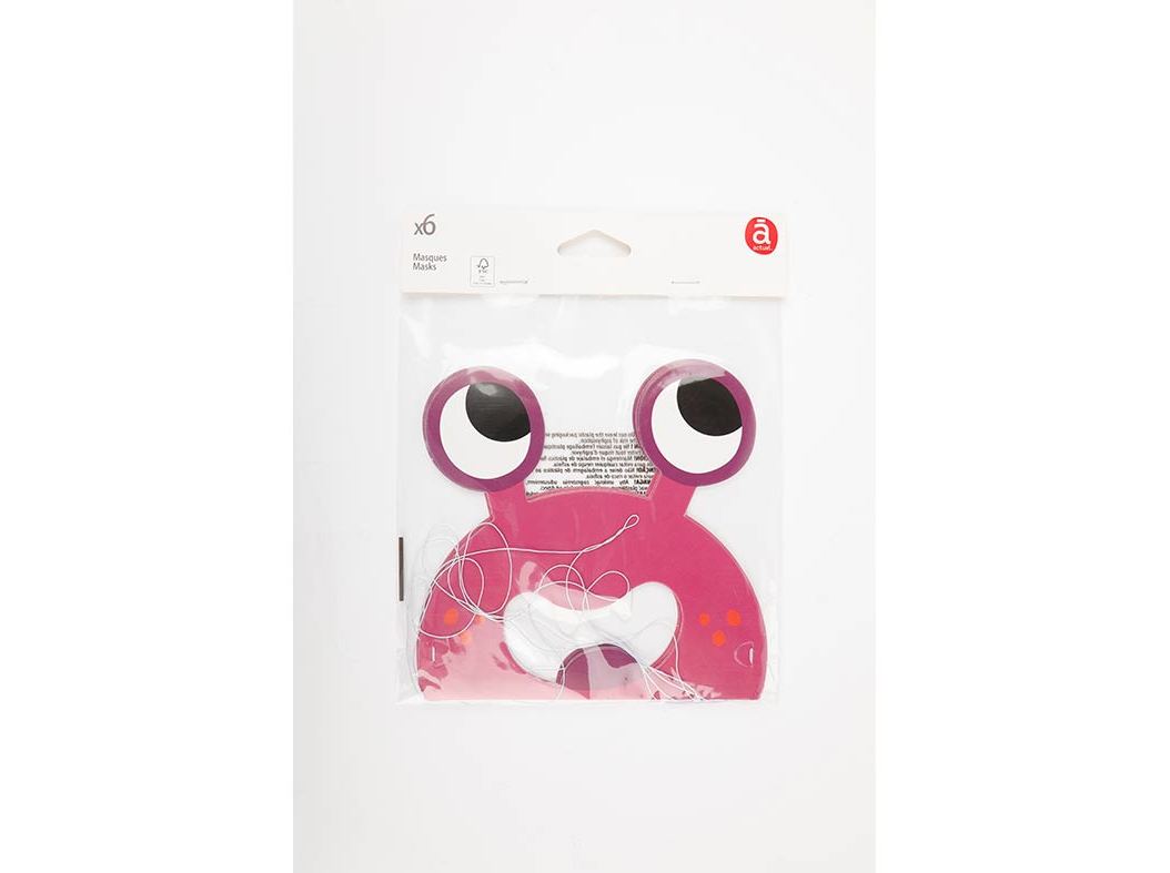 MÁSCARA CARTÃO ACTUEL FUNNY MONSTERS 6UN
