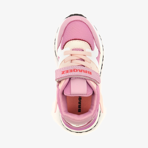 Braqeez meisjes sneakers met roze details