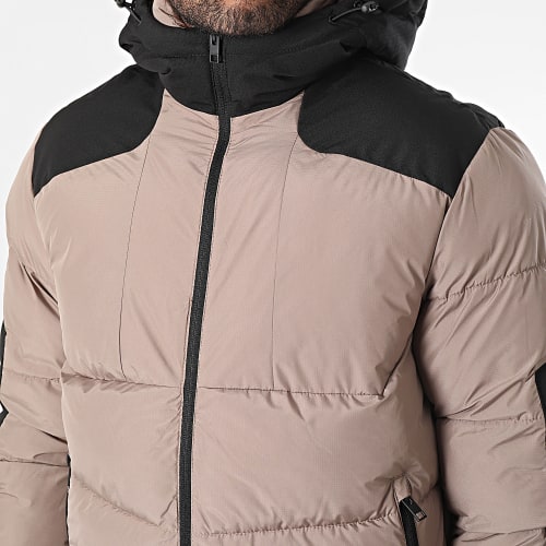 Doudoune Capuche Cootis Beige Noir