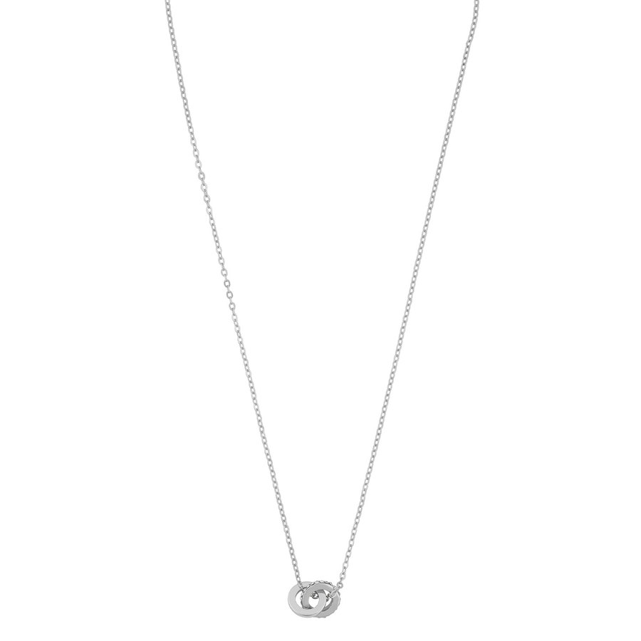 Snö Of Sweden Connected Pendant Necklace Silver/Clear 42cm