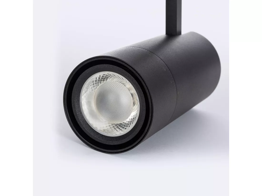 Spot LED sur Rail Triphasé 30W Wild CCT Dimmable Multiangle 24-60º Noir