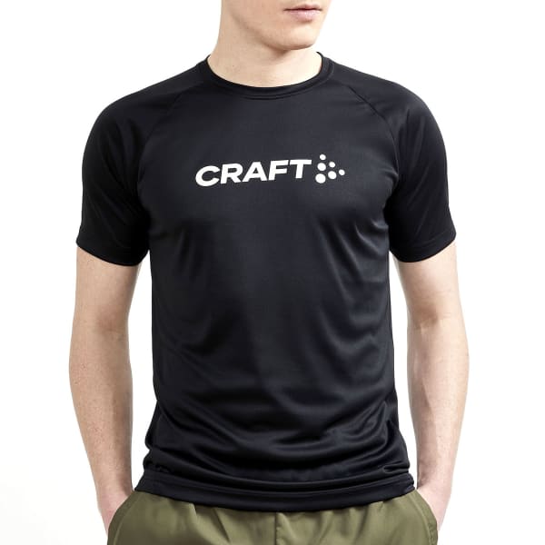 T-shirt running CRAFT CORE ESSENCE LOGO TEE BLACK