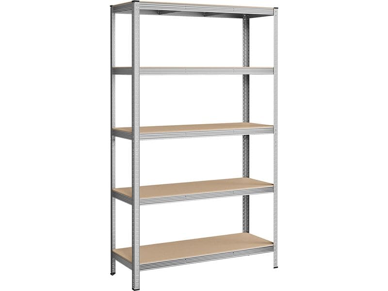 Songmics Regal 5 Ablagen Silber Schwerlastregal
