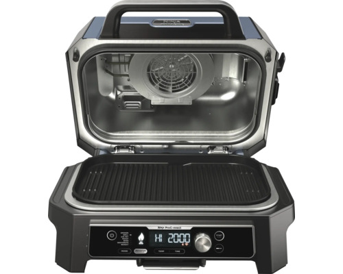 Ninja Woodfire Pro Connect XL 7-in-1 elektrische BBQ-rookoven voor buiten, app-bediening, airfryer met houtpellets, 1,7 kW