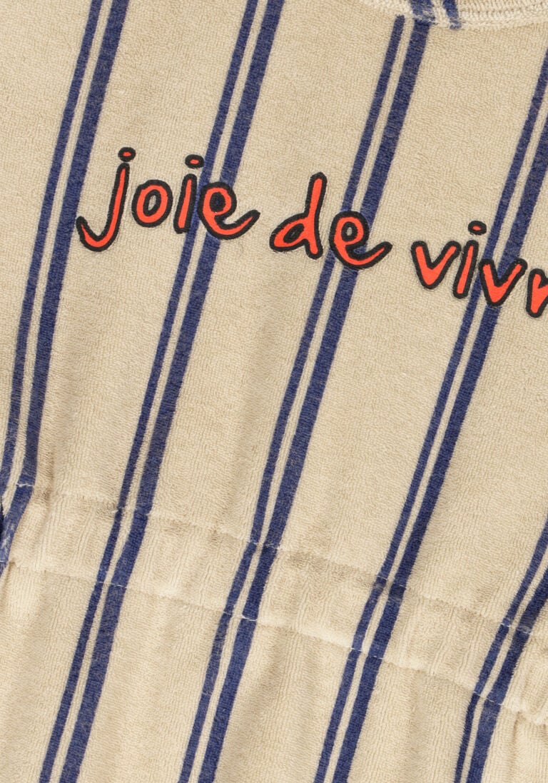 CARLIJNQ beige carlijnq jumpsuit stripes blue - bodysuit wt print