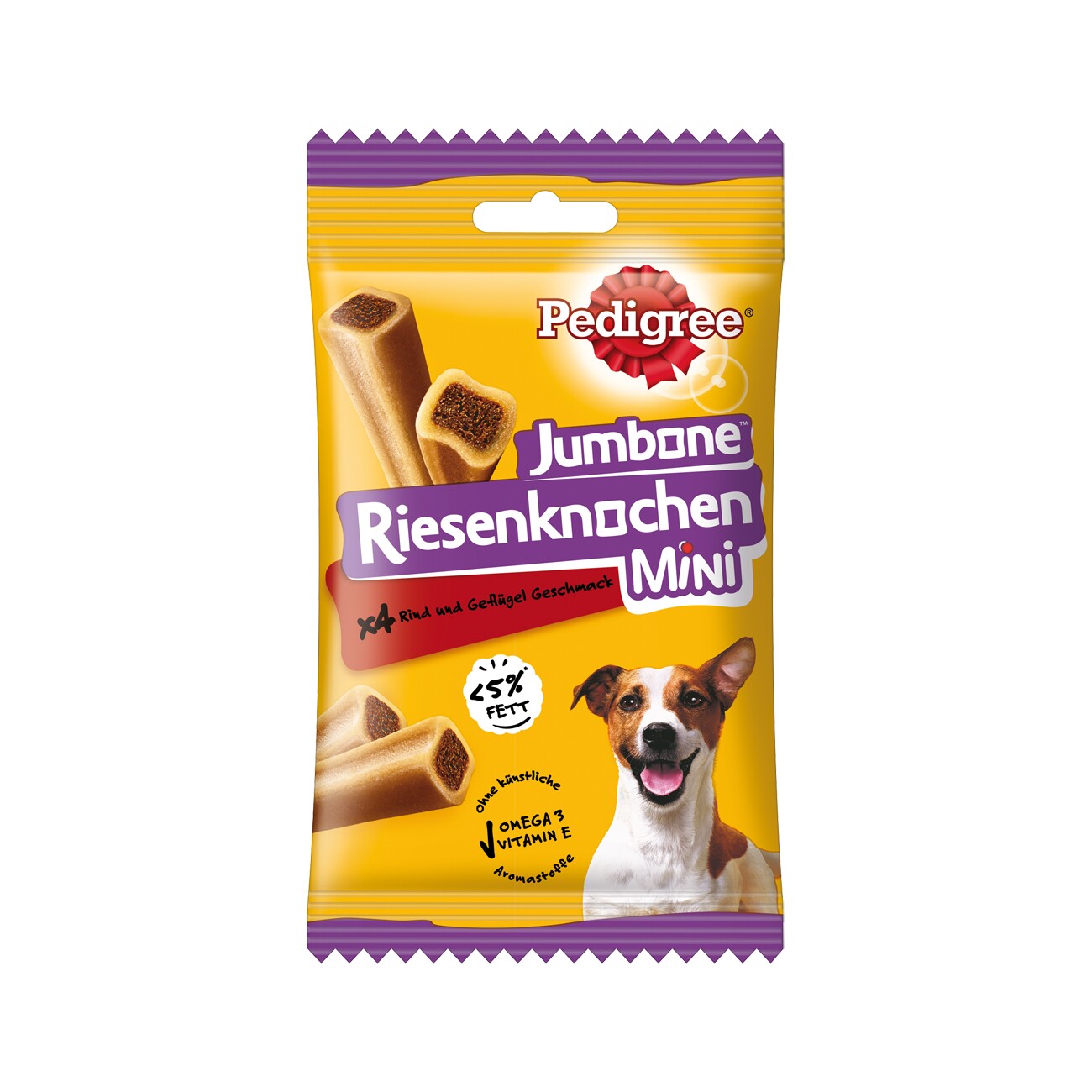 Pedigree Jumbone Riesenknochen Mini mit Rind und Geflügel 8x4 Stück
