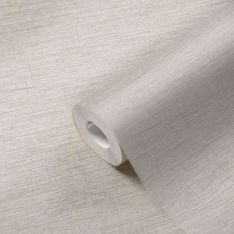 Vliesbehang gemêleerd met textielreliëfpatroon – beige, bruin, grijs #1