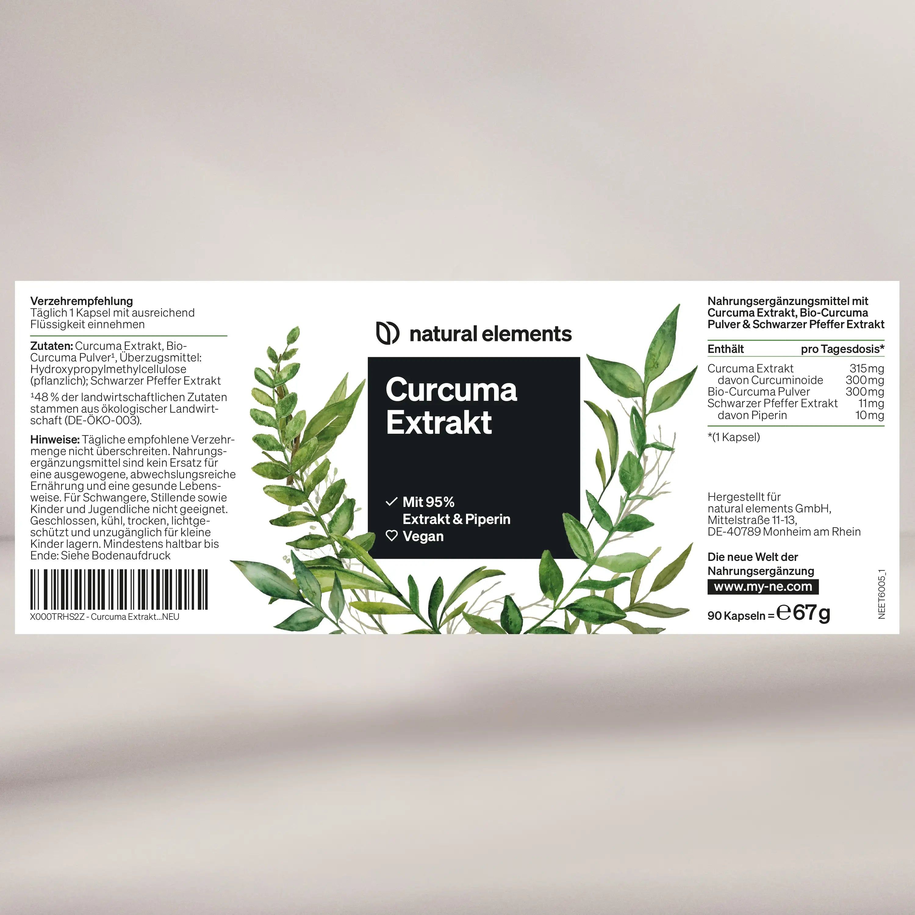 natural elements Curcuma Extrakt