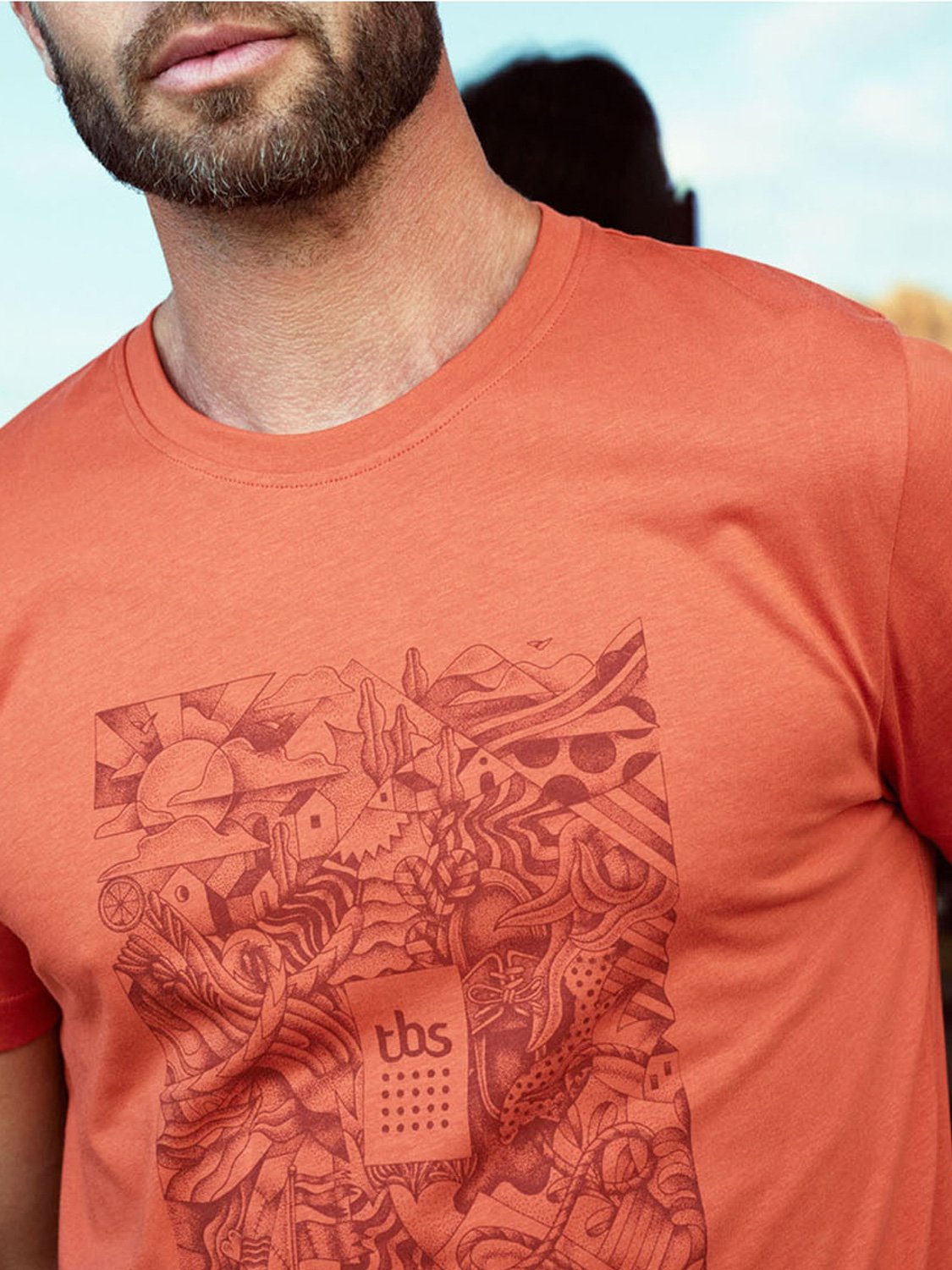 Tee Shirt Homme Print Exclusif Coton Biologique Sienne
