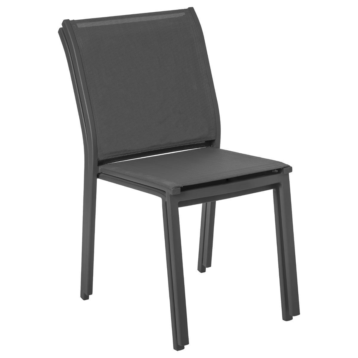 CHAISE ESSENTIA EMPILABLE ANTHRACITE GRAPHITE