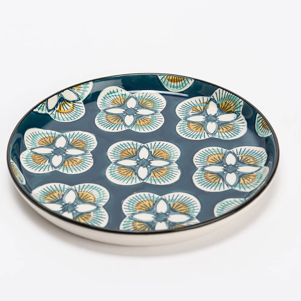 Assiette dessert Imany bleu 21 cm (lot de 6) Amadeus
