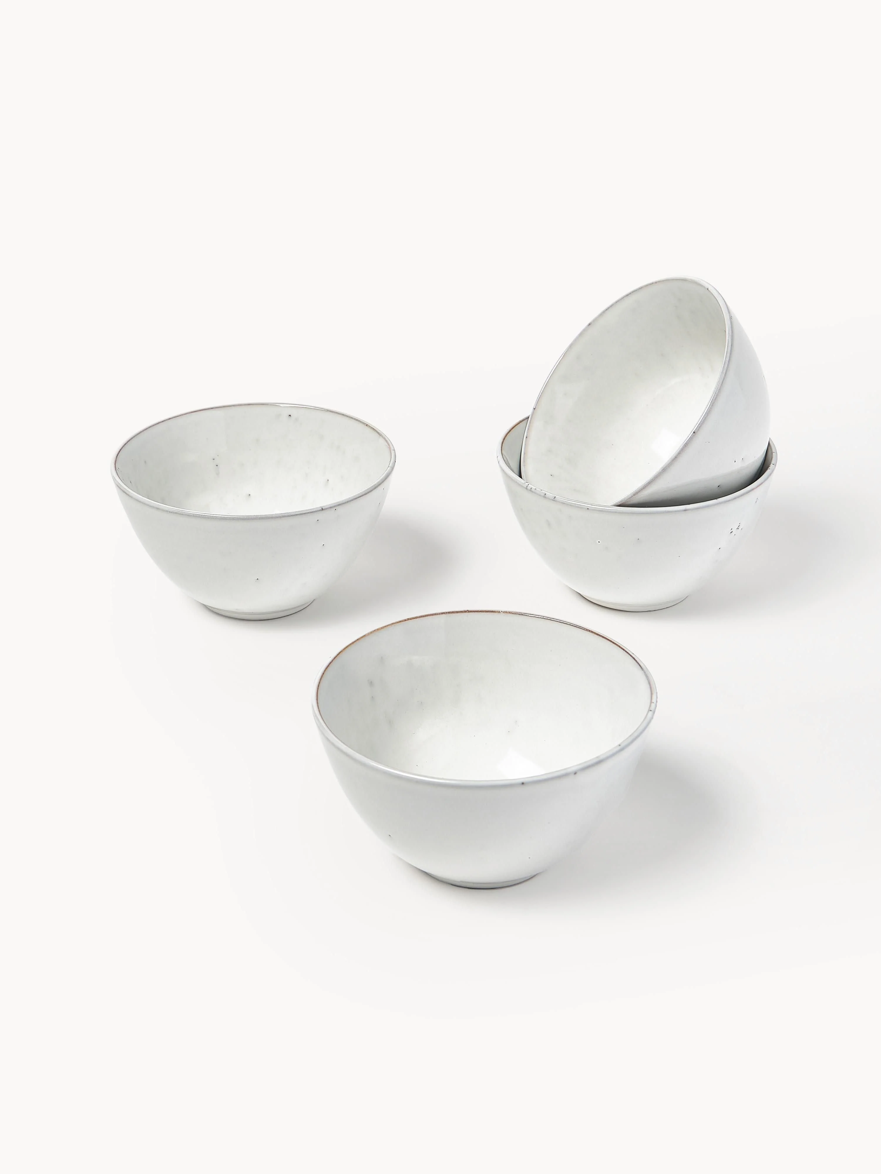 Handgemaakte schalen Nordic Sand, 4 stuks