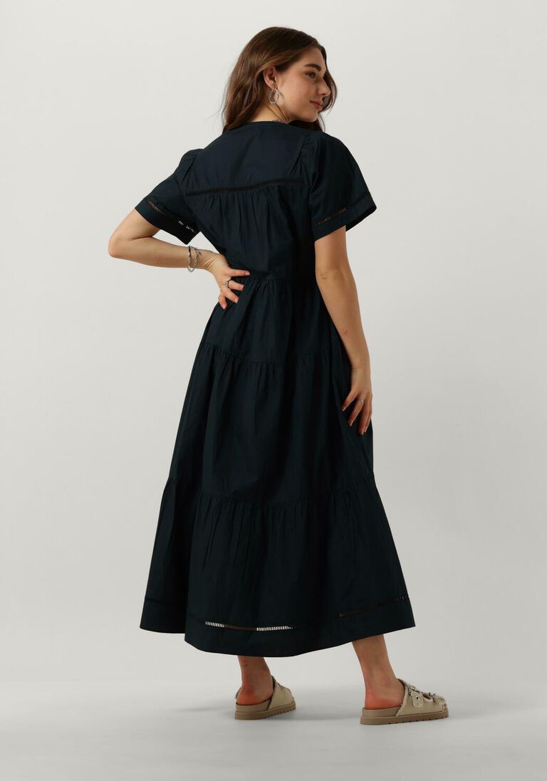 BY-BAR donkerblauwe by-bar maxi jurk jay poplin dress