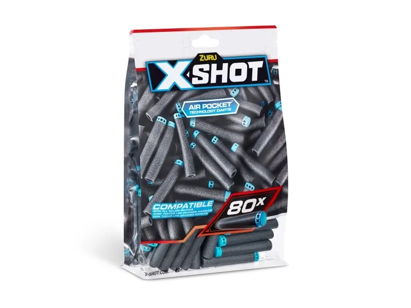 X-Shot Excel 80PK Refill Darts Foilbag