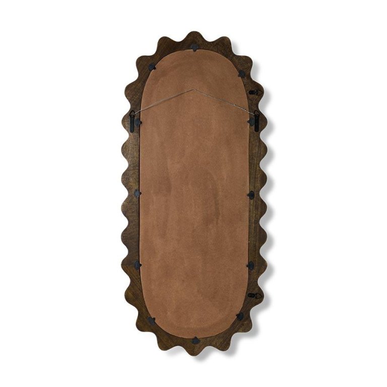 HKliving Wooden Ripple spiegel
