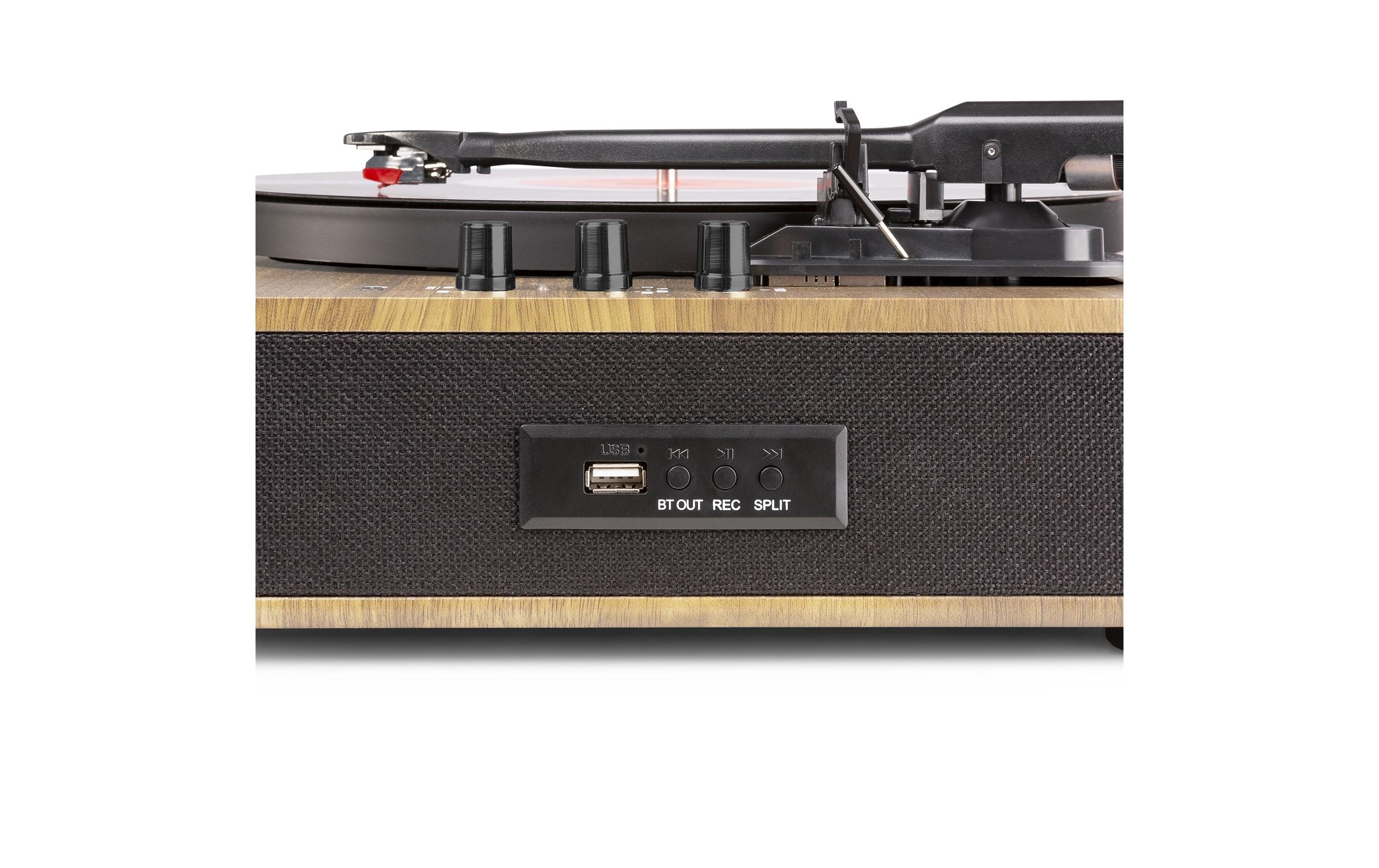 Plattenspieler mit Bluetooth RP162 Hellbraun<br>Hochwertiger Plattenspieler mit Keramik Tonabnehmer