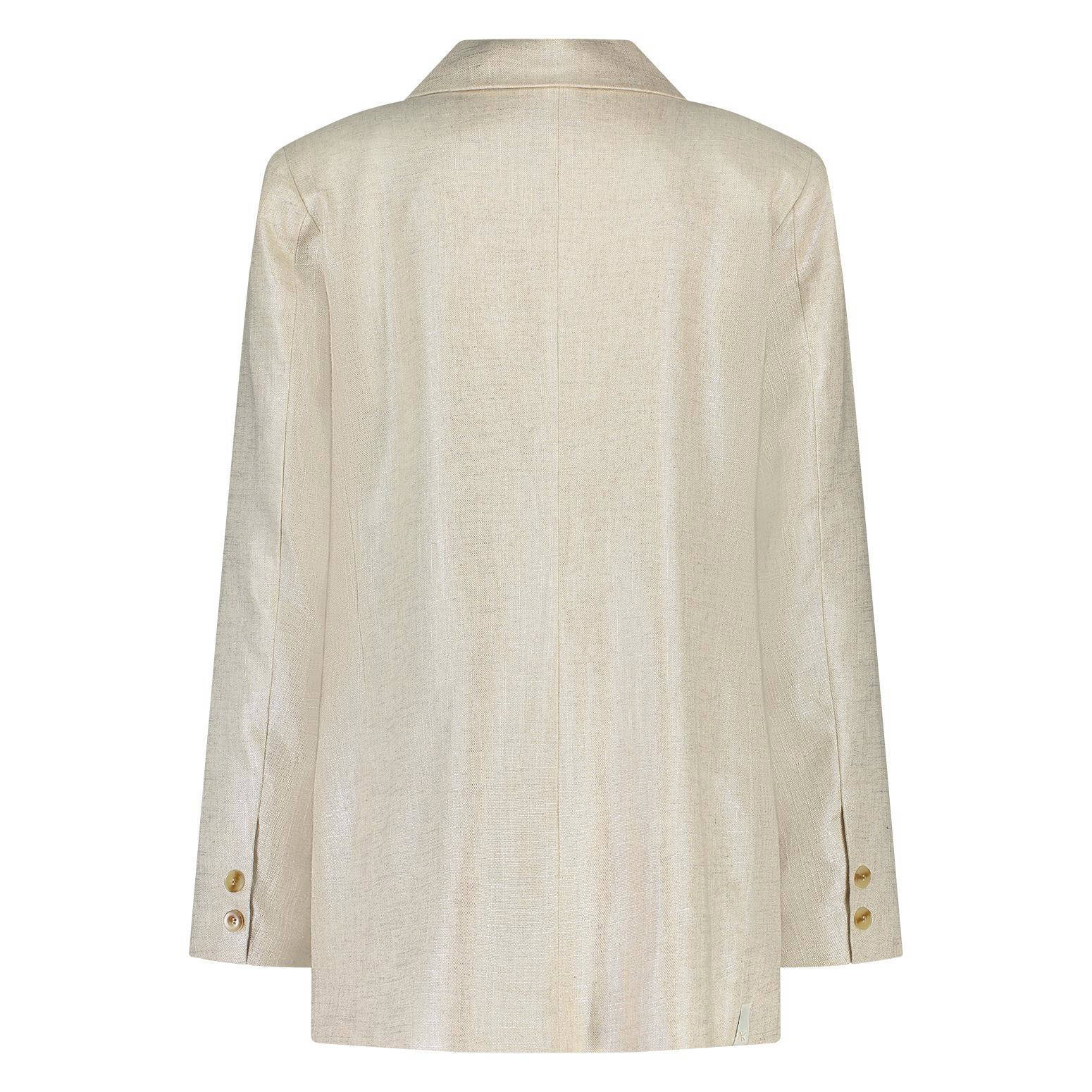 NUKUS rechtvallende blazer Close zilver