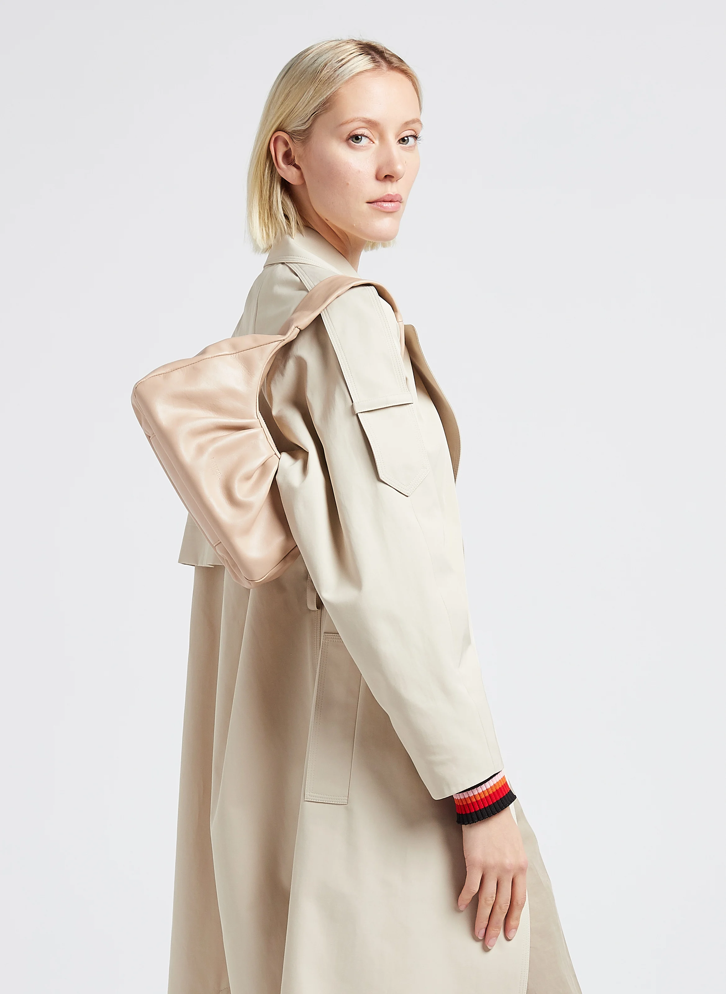 COCOON - Sac hobo en cuir de vachette | Beige