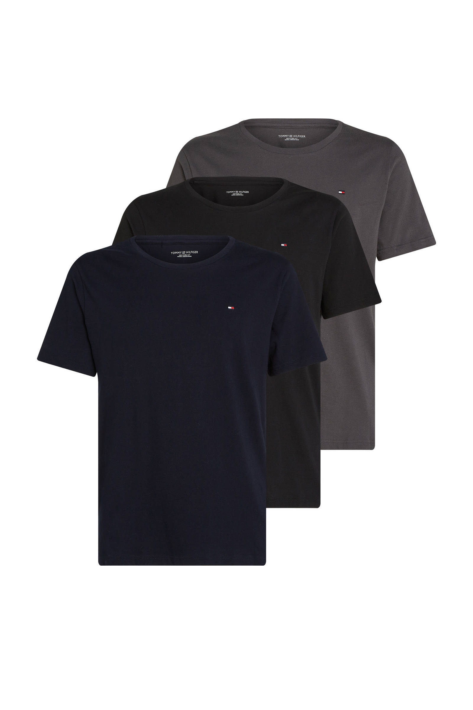 Tommy Hilfiger ondershirt (set van 3) donkerblauw/zwart/grijs