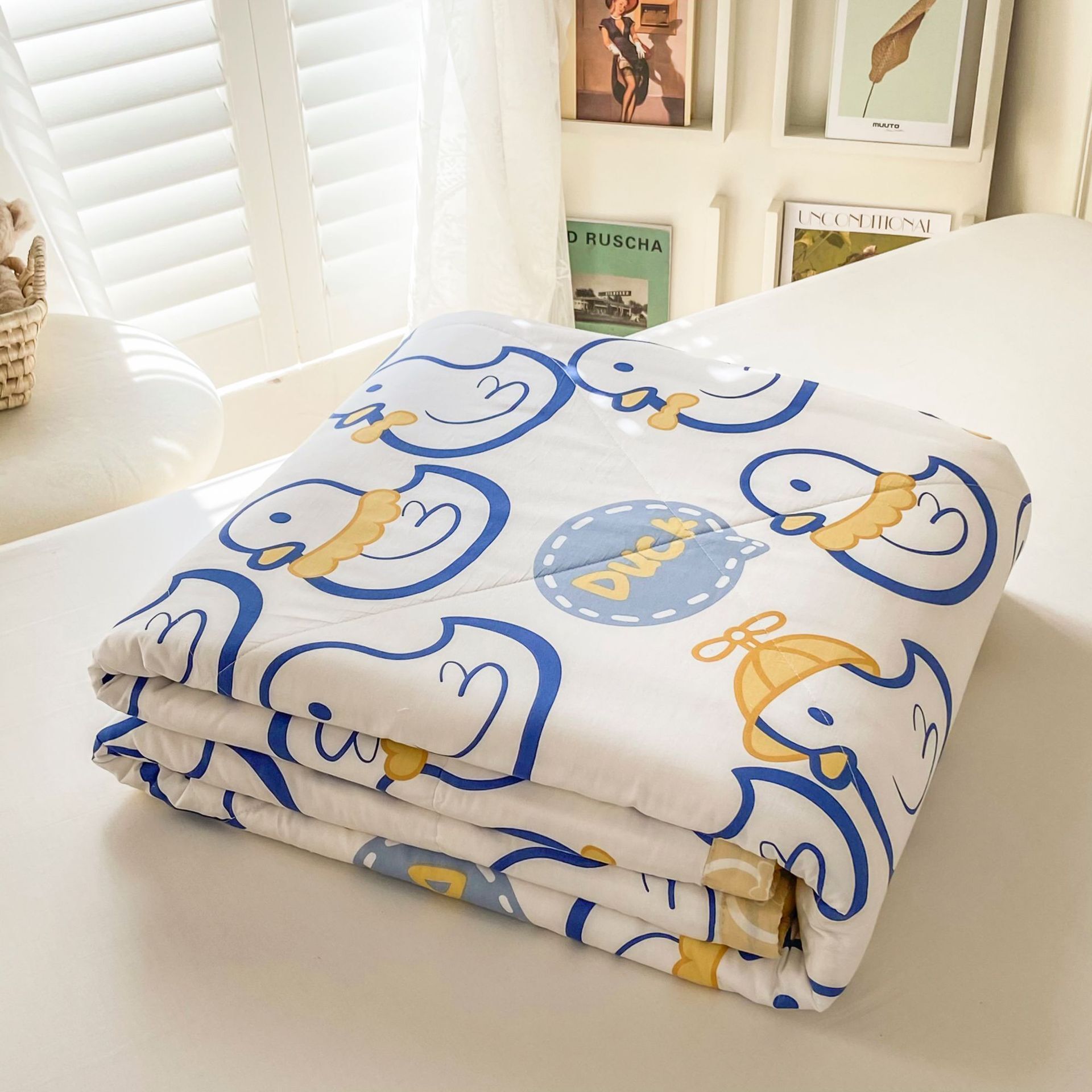 Children Cartoon Summer 100% Pure Cotton Blanket Queen King Size
