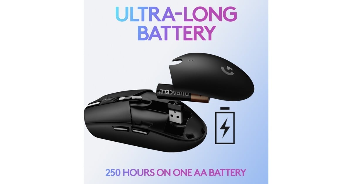 LogitechG305 LIGHTSPEED draadloze gamingmuis  (Wit, 200 – 12.000 dpi)