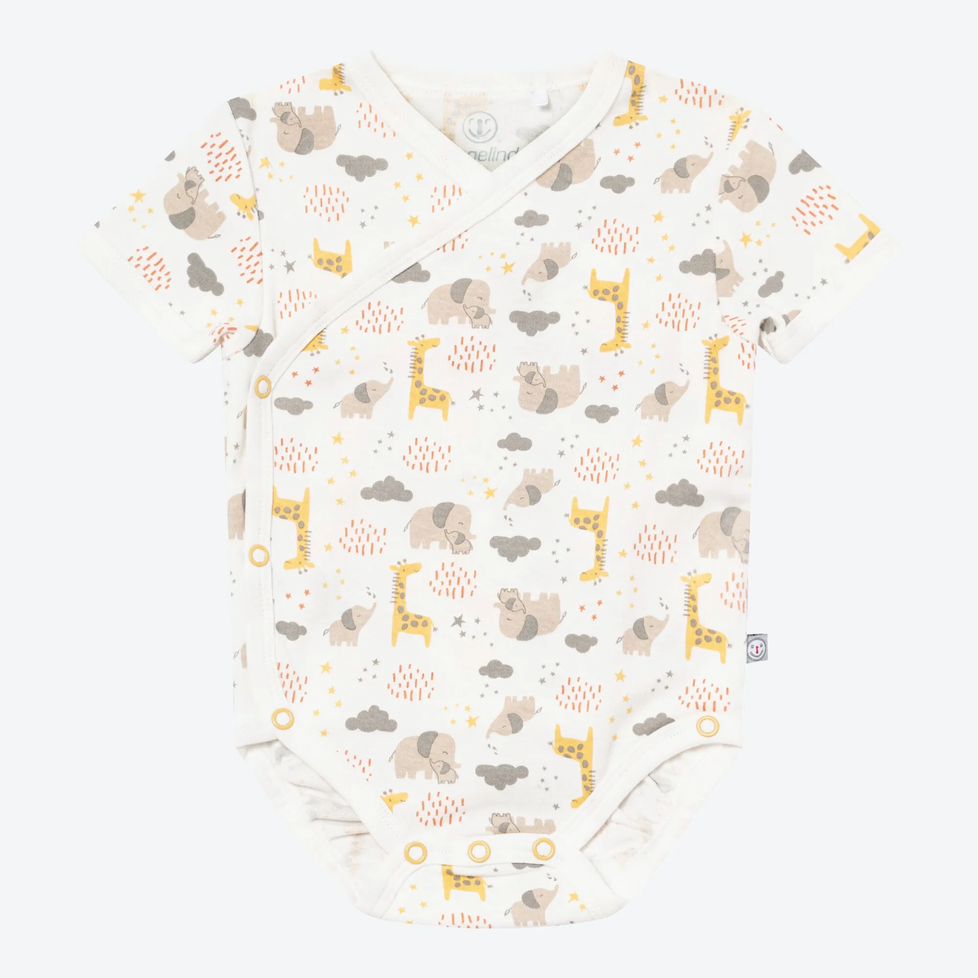 Unisex-Baby-Wickelbody mit Tiermuster