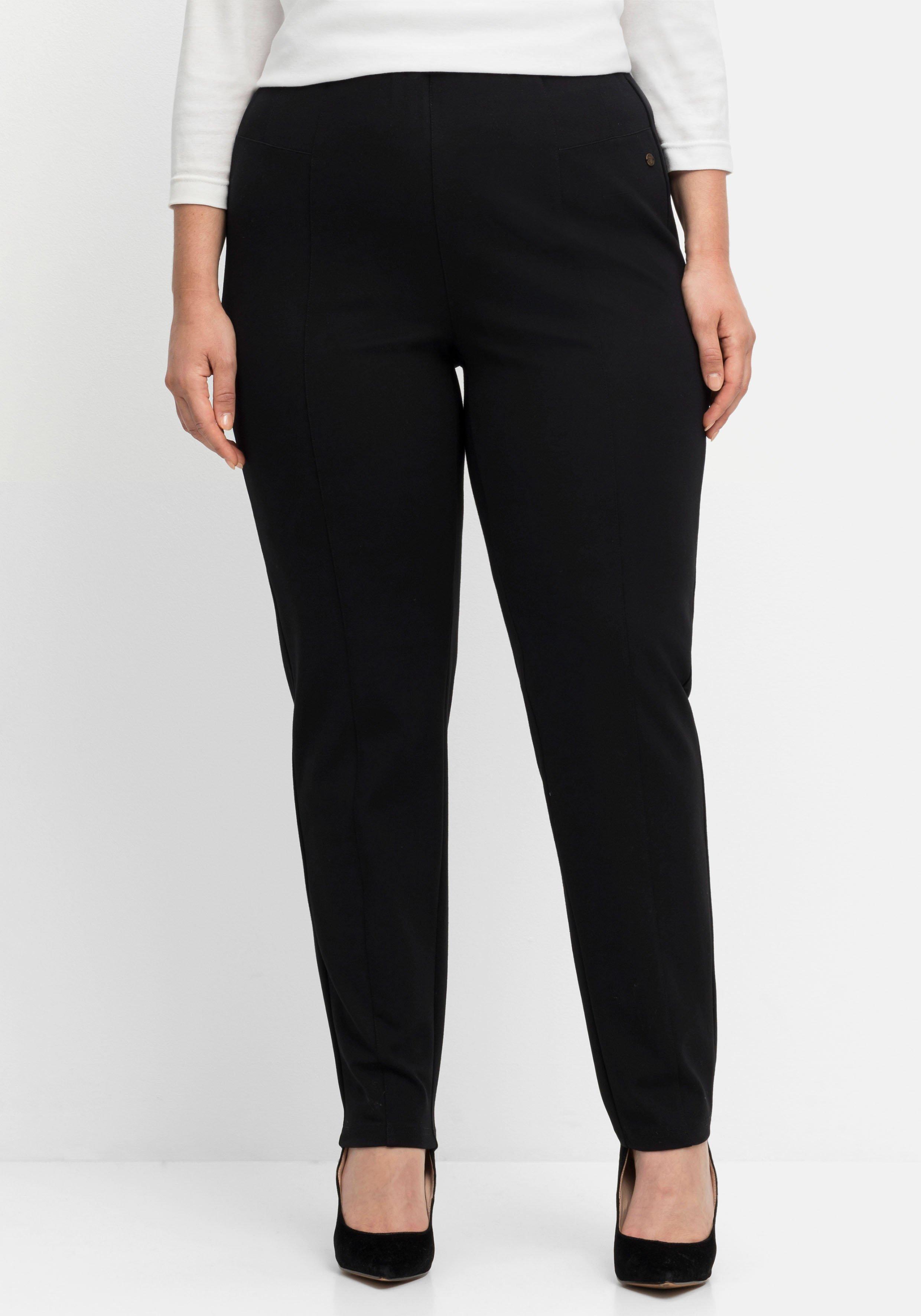 Jerseyhose aus Interlock, schmale Beinform