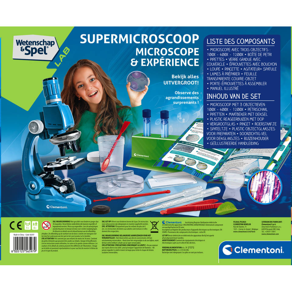 Clementoni Wetenschap & Spel microscoop