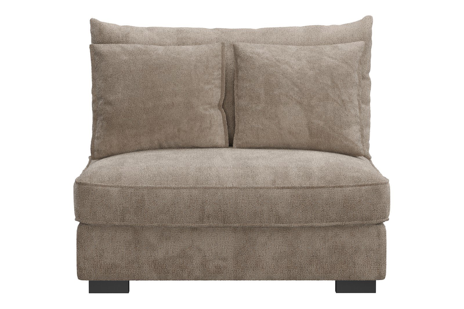 Rossi 1,5-seter stol Tekstil Genesis 4 Beige med sorte ben. Std. Komfort.