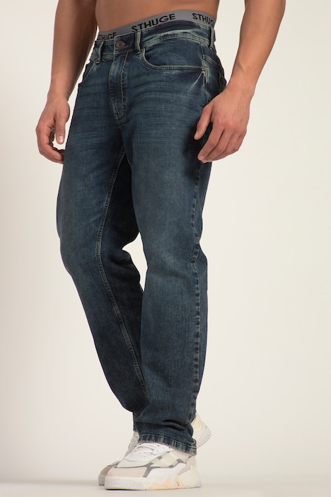 STHUGE Jeans, Loose Fit, Dirty Wash, 5-Pocket, bis 72/36