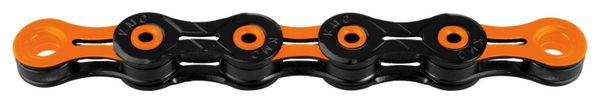 Chaîne KMC X11 SL DLC 11v 116 maillons Noir/Orange