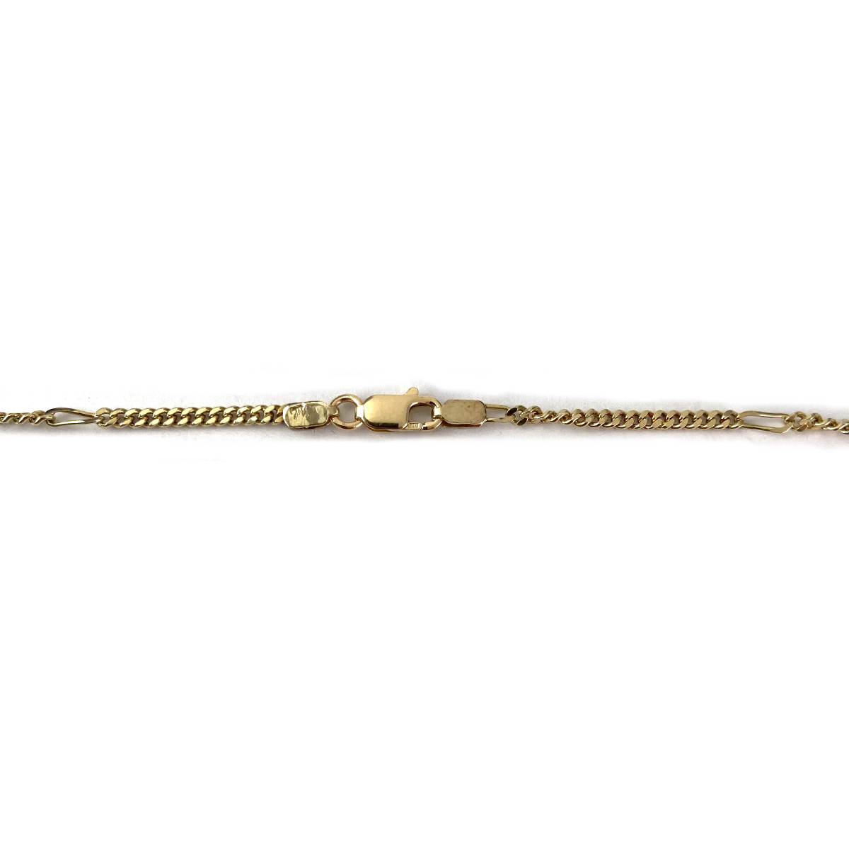 Collier d'occasion or 585 jaune maille gourmette 47 cm