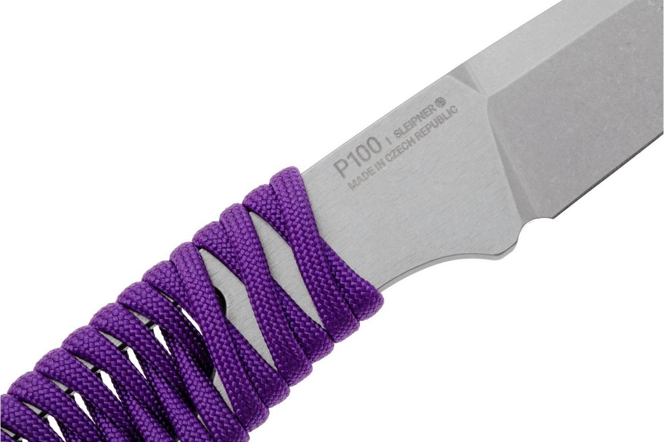 ANV P100 Sleipner, Purple Paracord P100-011, Black Kydex Sheath, nekmes
