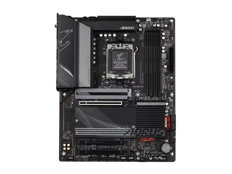 [OUTLET] - Gigabyte B650 AORUS ELITE AX - Bundkort - ATX - Socket AM5 - AMD B650 Chipset - USB 3.2 Gen 2, USB 3.2 Gen 1, USB-C 3.2 Gen2, USB-C 3.2 Gen 2x2 - 2.5 Gigabit LAN, Wi-Fi 6, Bluetooth - onboard grafik (CPU påkrævet) - HD Audio (8-kanaler)