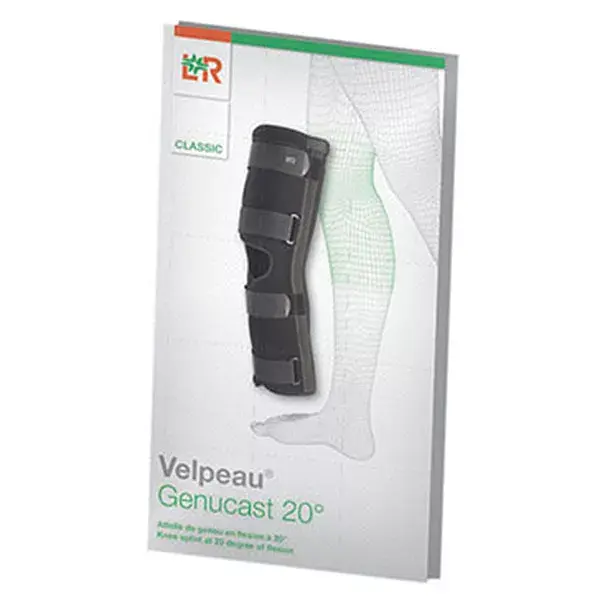 Joelheira Velpeau Genucast 20° Tamanho 3 Preta